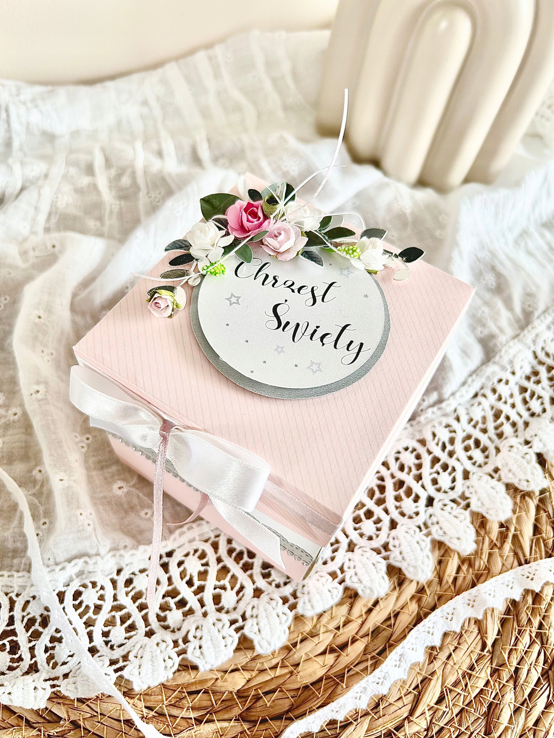 Suvenýr křtu svatého exploding box přání dárek