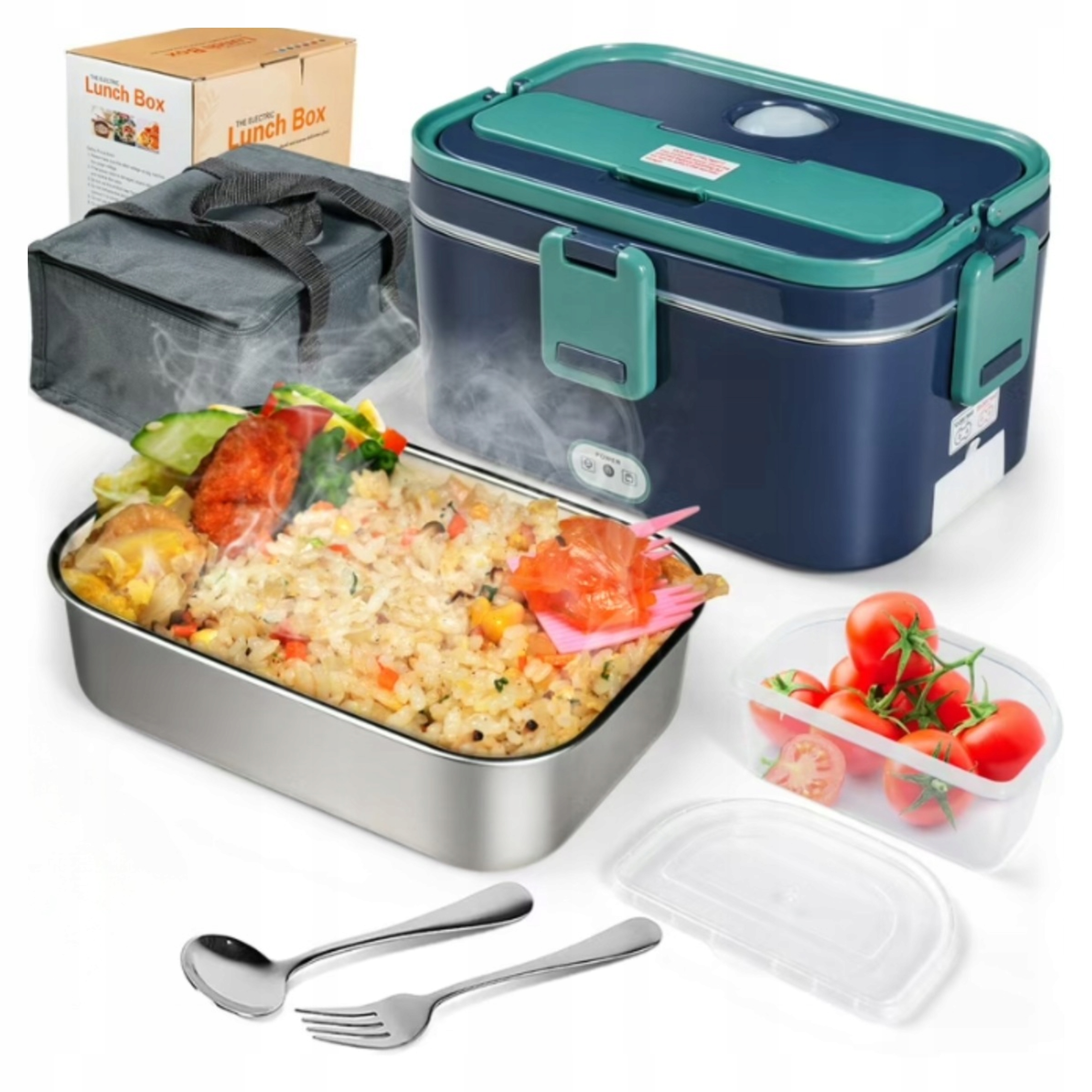 Elektrický Obědový Box, Nádoba 1,8 L, Ohřívač Do Kancelářského Auta 230/12/24V