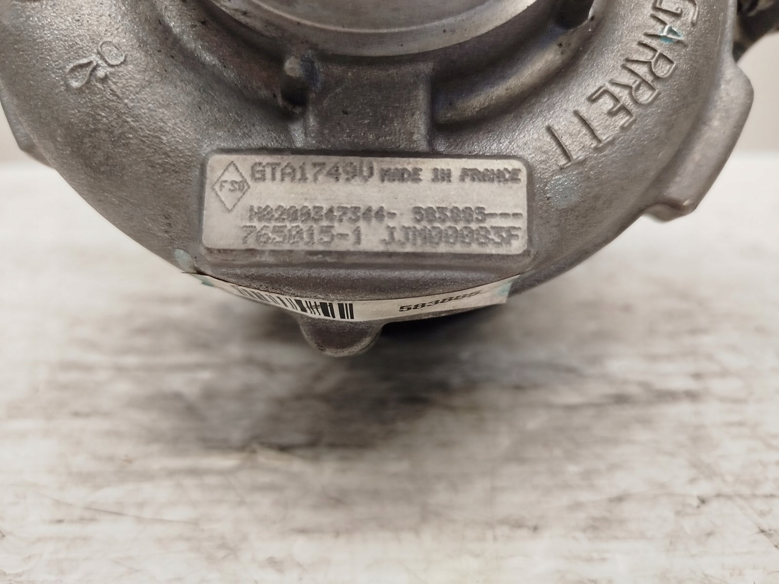 turbo 7701477853 GTA1749V H8200347344 2.0 dci Renault 129441 km