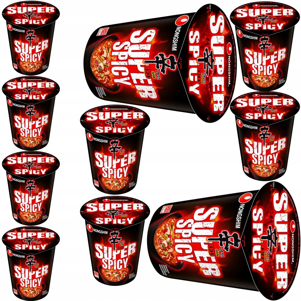 10x Instantní ostrá polévka Shin Ramyun Red Ramen Cup 68g Nongshim