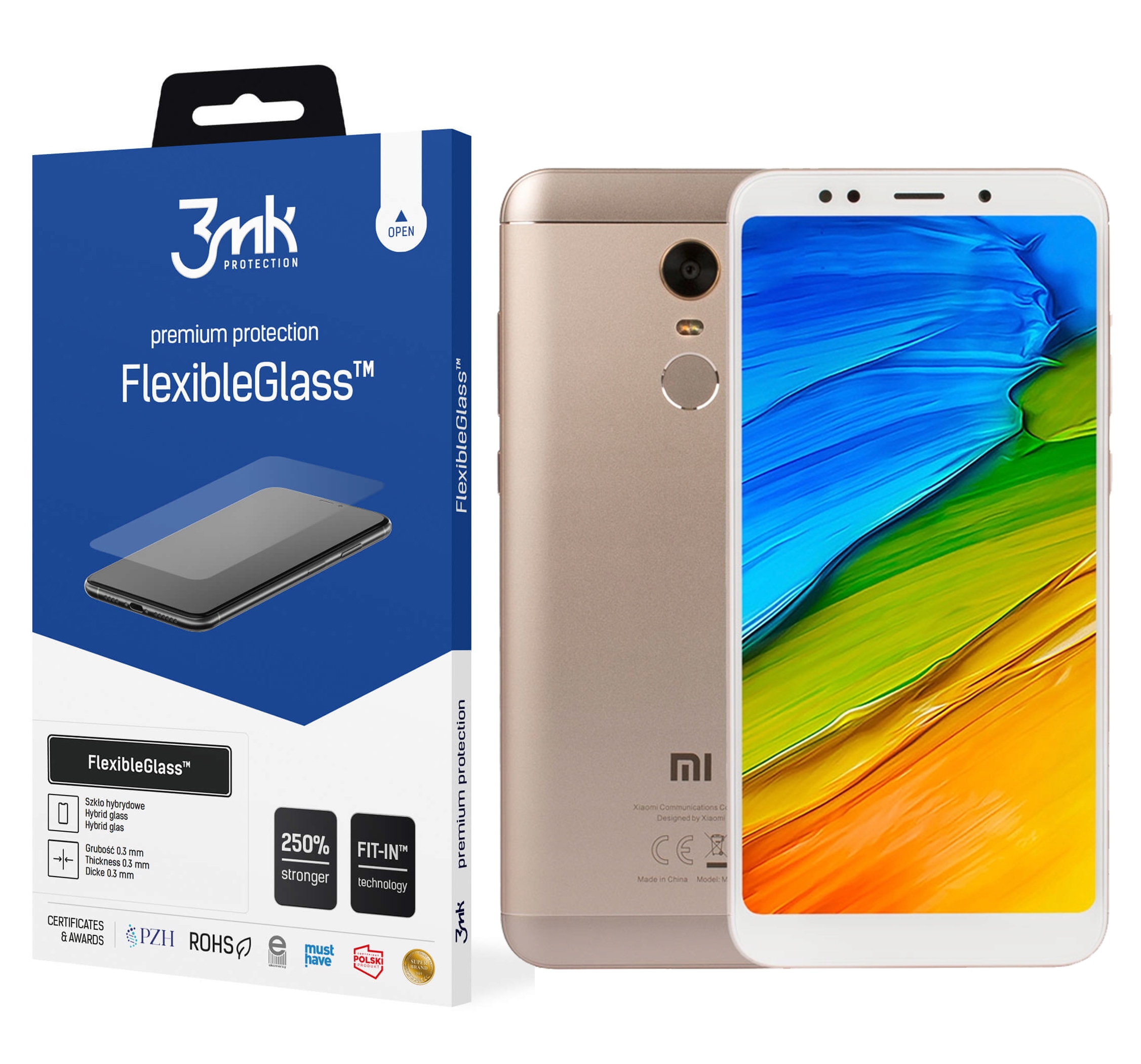 

Szkło 3MK FlexibleGlass do Xiaomi Redmi 5