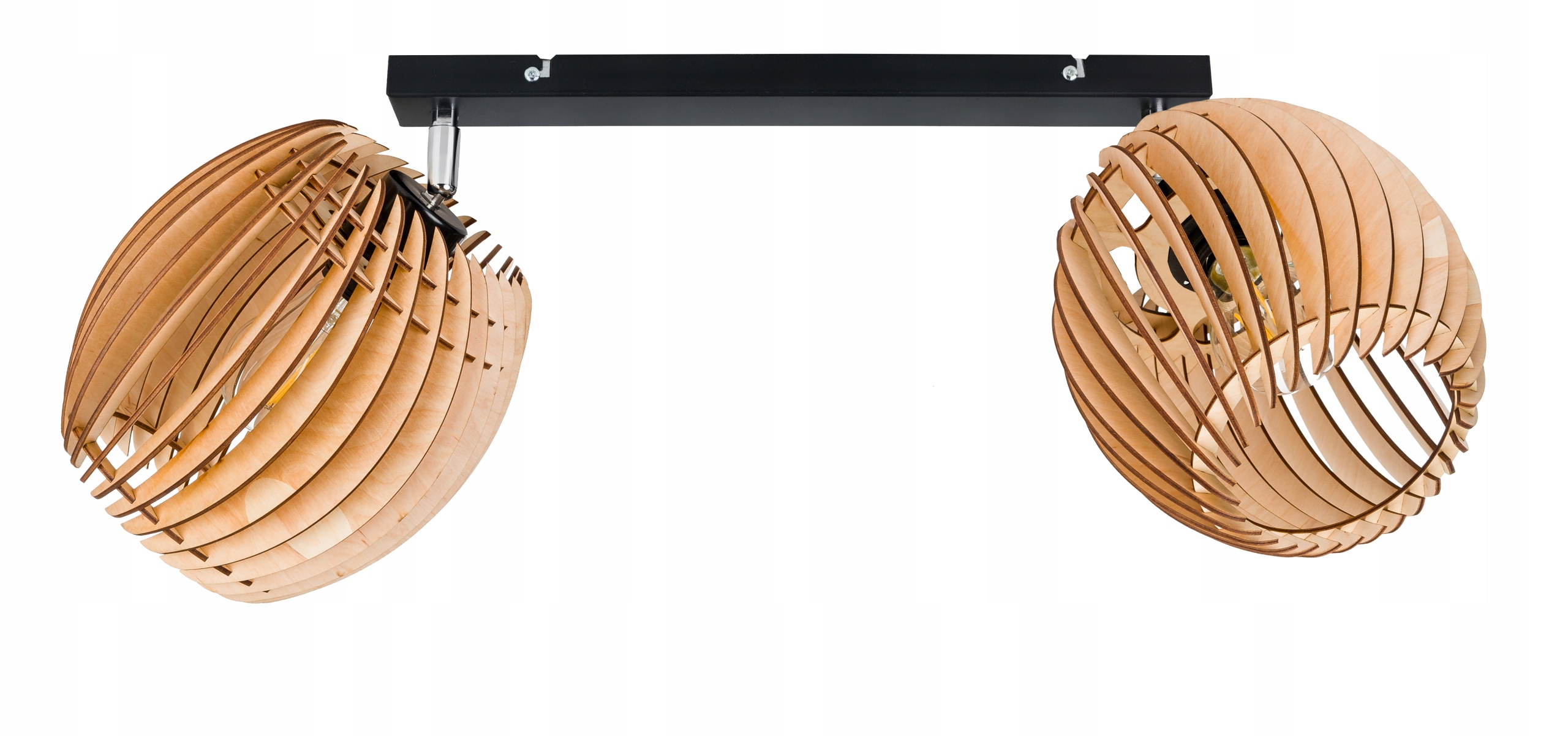 Závěsná Lampa stropní lustr Stropní Svítidlo pohyblivé stínidlo Beczułka dřevo 2x E27