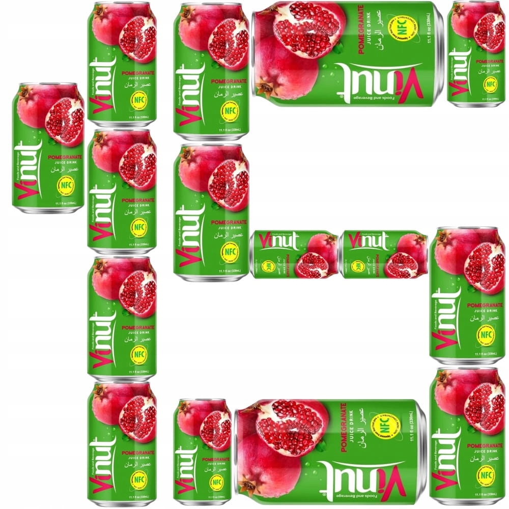 Levně 15 x Nápoj z ovoce s příchutí granátového jablka Vietnamský pomegranate Drink 330 ml Vinut