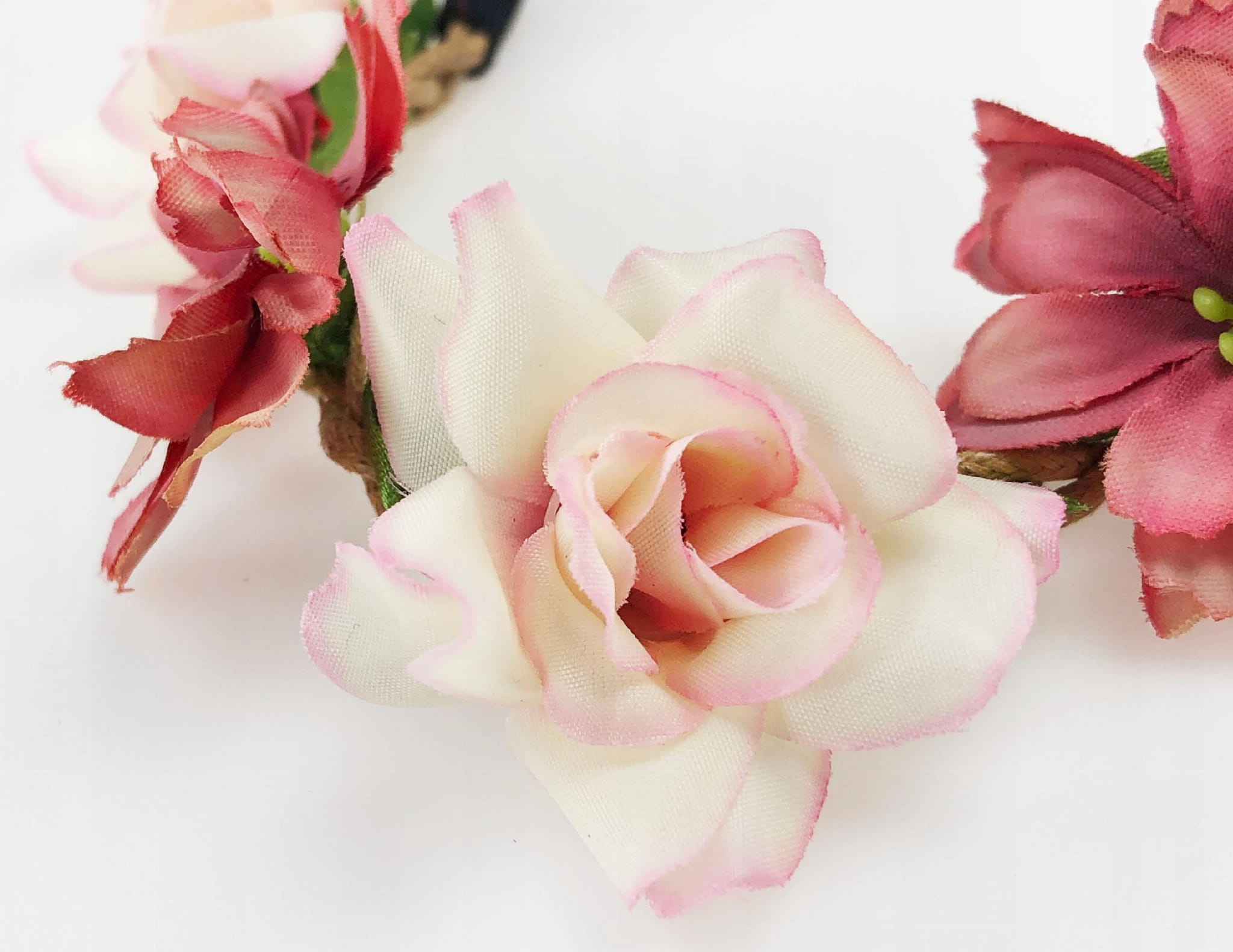 WIANEK OPASKA KWIATY WSTĄŻKA na WIECZÓR PANIEŃSKI Rozmiar uniwersalny