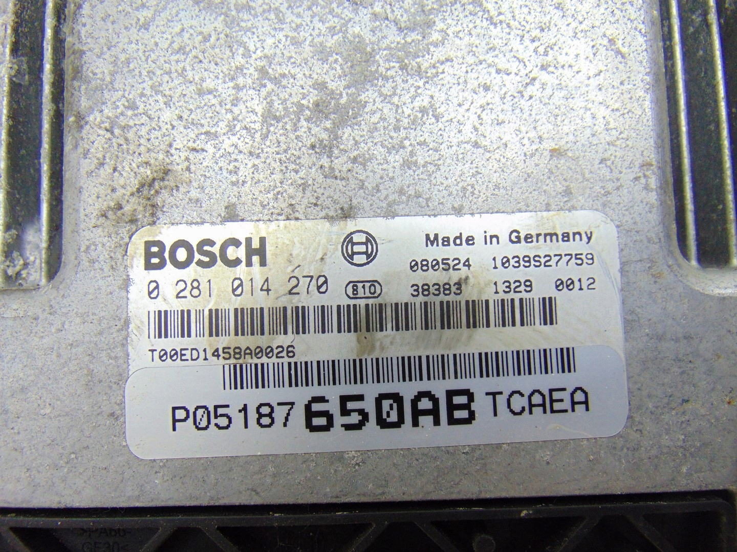 control unit of the engine JEEP PATRIOT 2.0 CRD P05187650AB