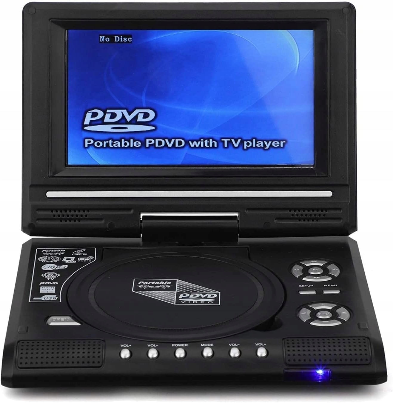 ODTWARZACZ DVD PRZENOŚNY USB/SD GIER VIDEO KONSOLA Przekątna ekranu 7.8