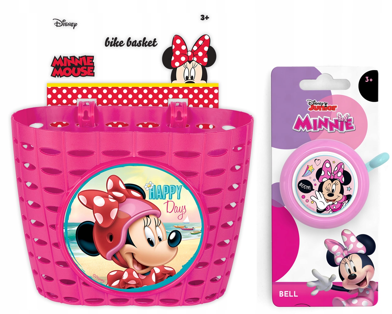 KOSZYK DZWONEK DO ROWERU HULAJNOGI MYSZKA MINNIE