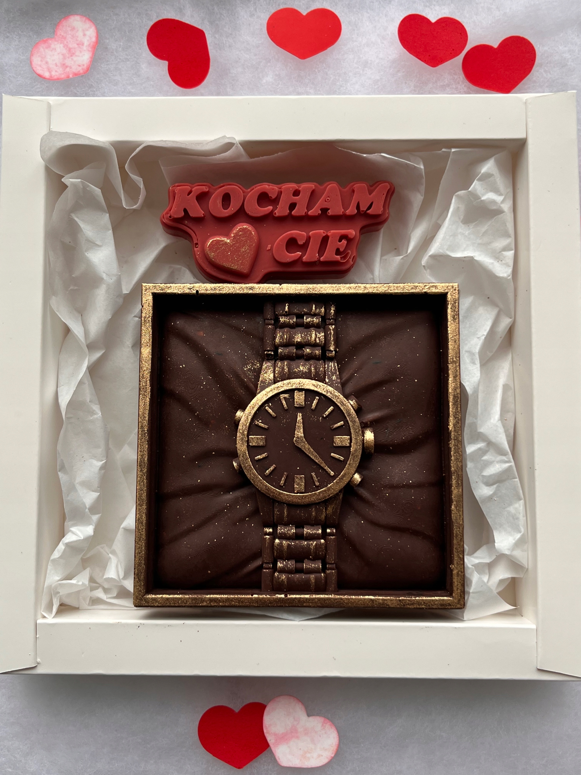 Levně Čokoládové hodiny Rolex Valentýn pro kluka – dárek