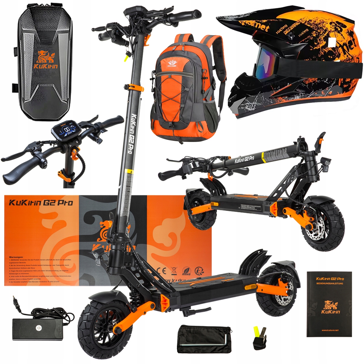 Pojazd Elektryczny KuKirin G2 Pro Abe 500w 48V 15.6AH 65KM 25KM/h +Dárek