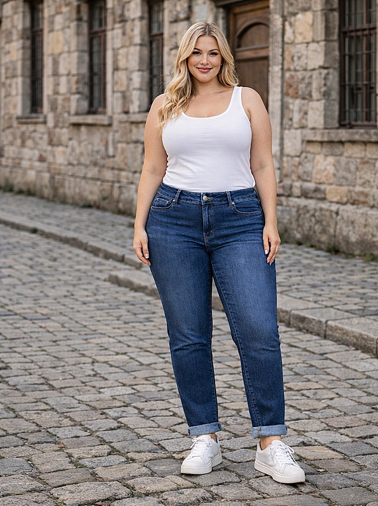 dámské džínové kalhoty Version regular, velmi velké velikosti, vel 38