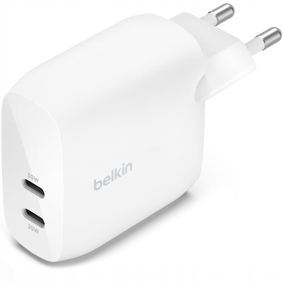 Ładowarka sieciowa Belkin, Usb-c Pd 3.1 Pps, 2x 30W, do smartfona, 3A