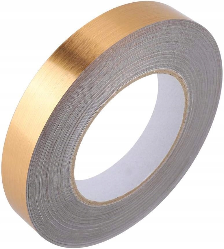 Лента декоративная декоративная самоклеящаяся для стены золотая 2 см x 50 м