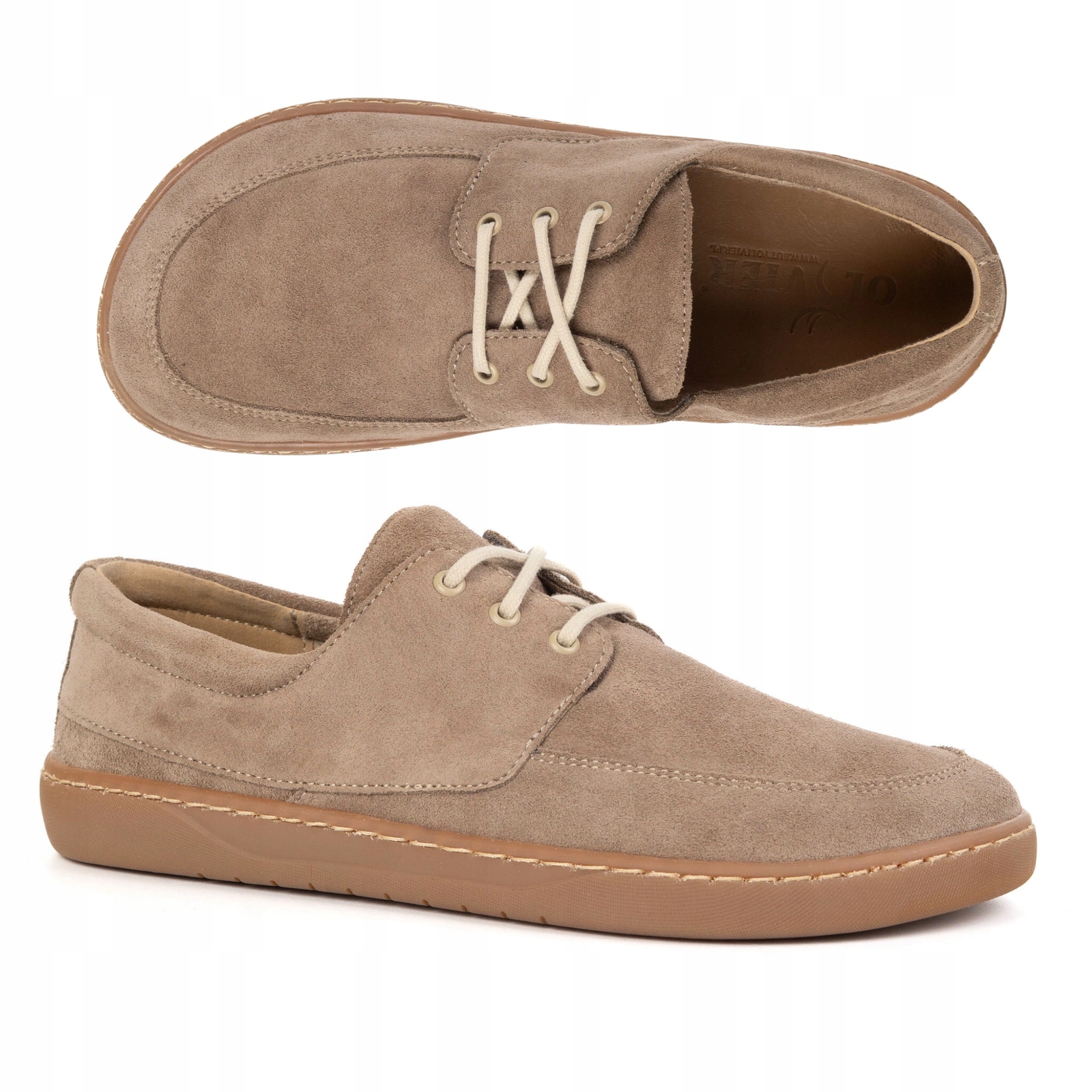 Dámské barefootové mokasíny 0797W – polské kožená šněrovací obuv 36