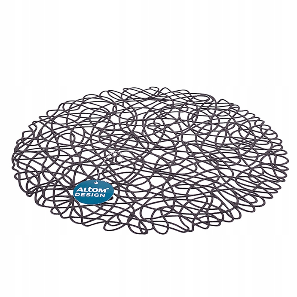 

Mata Stołowa Pvc Nieregularny Splot 38 CM Czarna