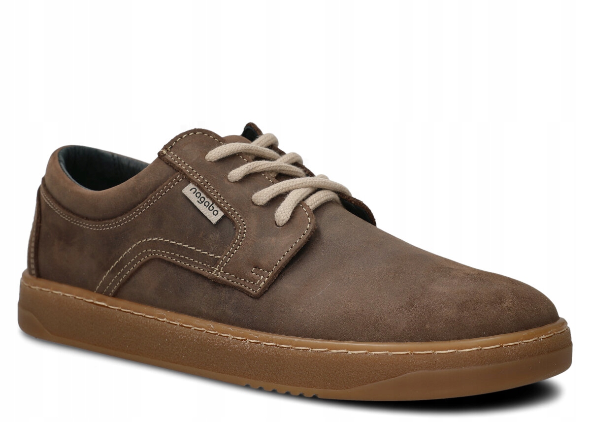 Półbuty Męskie Skórzane Oliwka Nagaba 476 Szerokie Stopy, -44