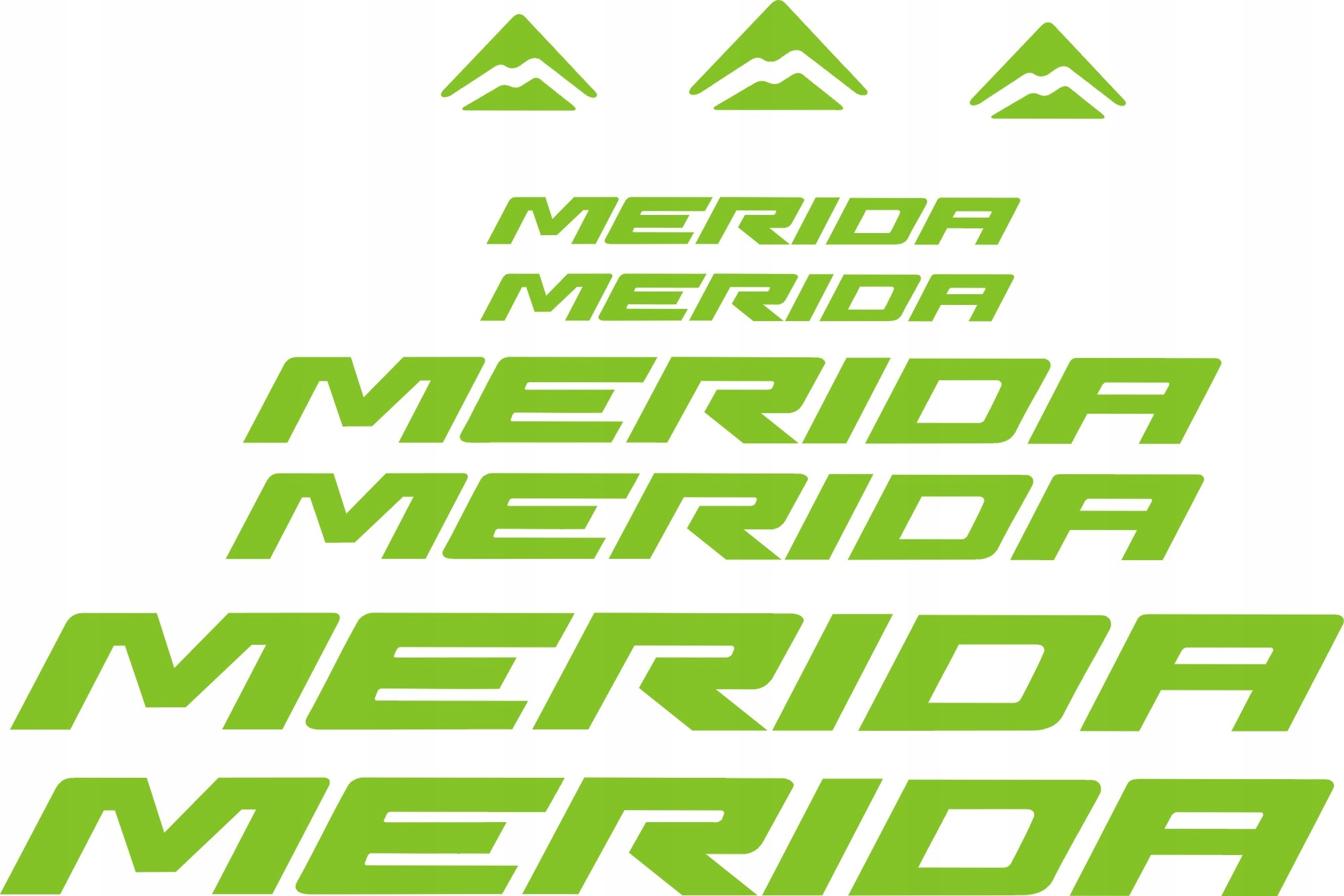 MERIDA nowe logo seledynowe naklejki na rower 29-2B