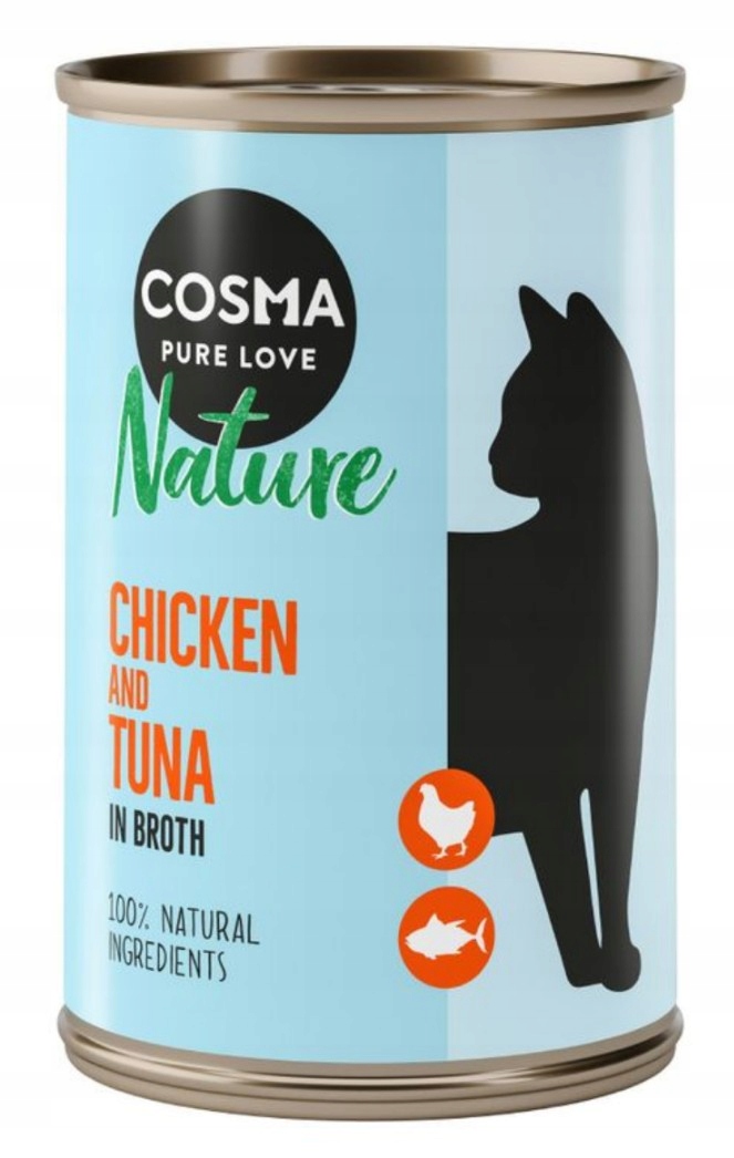 Balíček Cosma Nature, Kuřecí prsa a tuňák 12 x 140 g