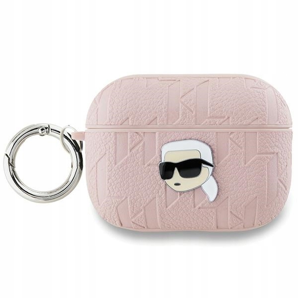 Karl Lagerfeld Monogram Karl Head Pouzdro pro AirPods Pro 2 (růžové)