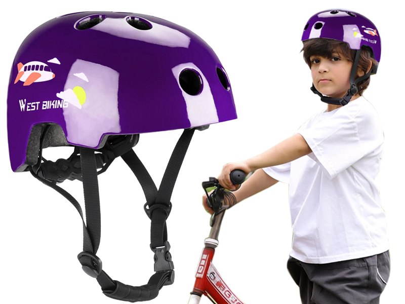 Dětská Ochranná Přilba Fialová Bmx Na Kolo A Koloběžku Vel. S/m 56-60 cm
