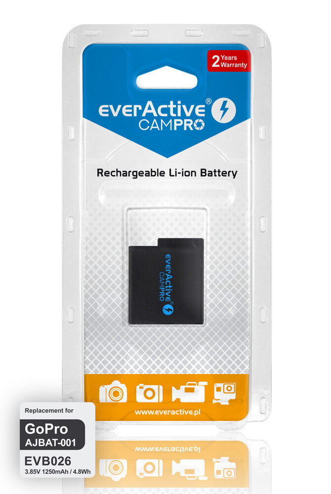 

Akumulator everActive camPRO do GoPRO Hero 8 7 6 5