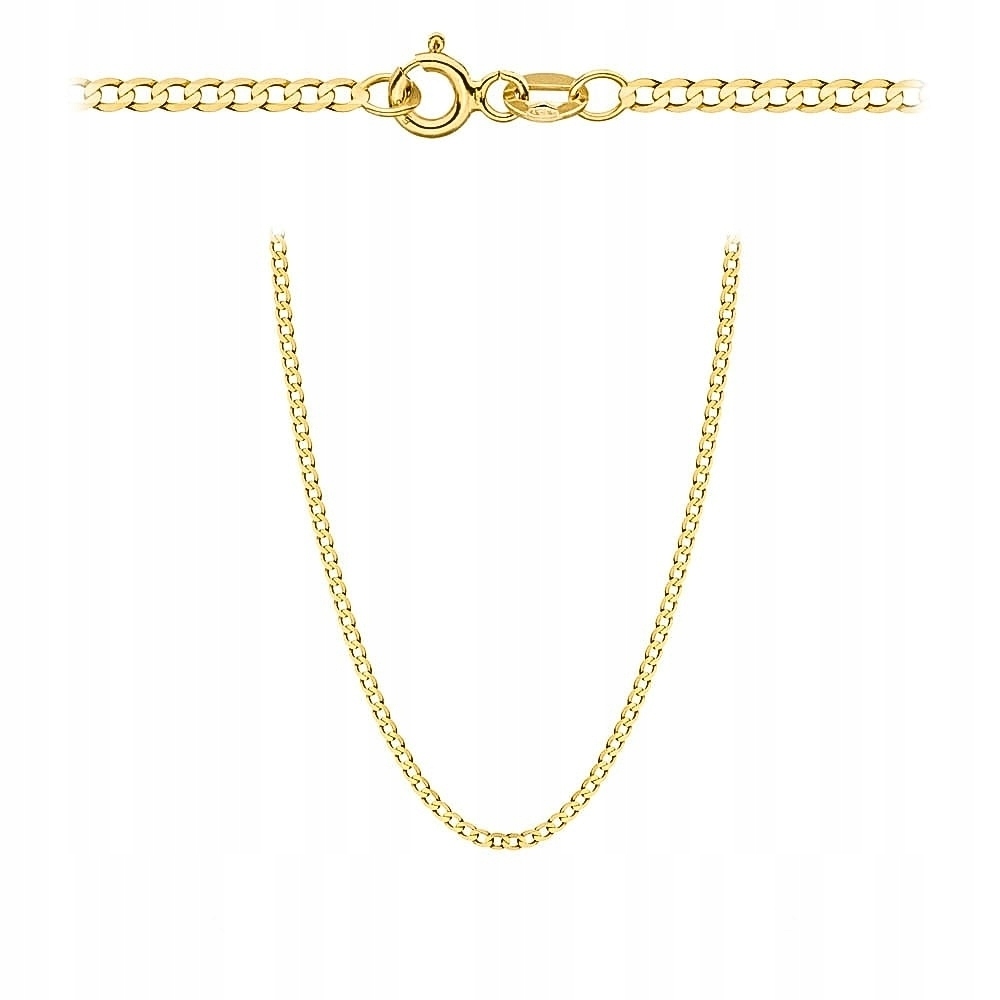 Zlatý Řetízek 375 Dlouhý 50 CM Pancíř Jednoduchý Hladký