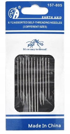 IGŁY RĘCZNE SAMONAWLEKAJĄCE KOMPLET DO SZYCIA DLA NIEDOWIDZĄCYCH