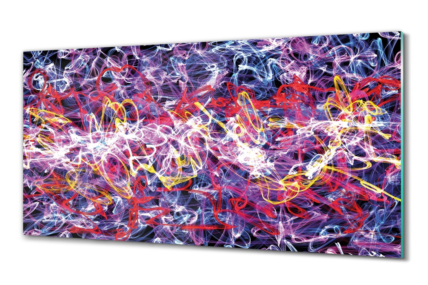 Sklenené foto na stenu Graffiti farba vlna 100x50