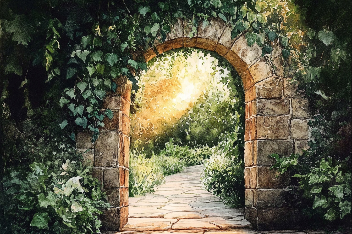 Fototapeta Flizelina Záhrada Park Mur Brána Prechod Chodník 368x254 130g