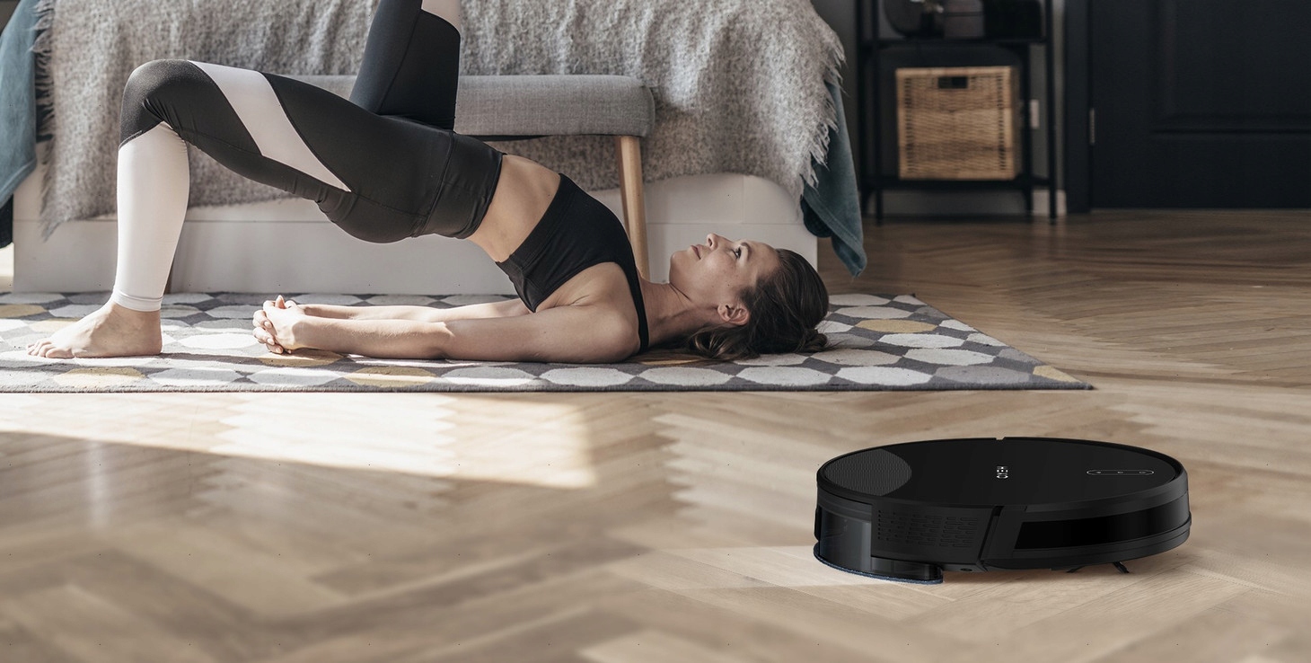 ROBOT SPRZĄTAJĄCY HEXO DUO - CZARNY Filtr HEPA