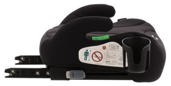 FOTELIK SAMOCHODOWY PODSTAWKA ADAMEX JAZZ ISOFIX Z I-SIZE + UCHWYT NA KUBEK Kolor Czerń Odcienie szarości i srebra