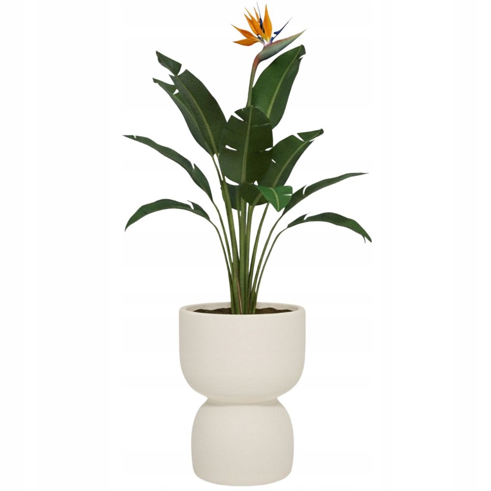 Donica do salonu Kielich wys. 48x40 cm kremowa do wnętrz osłonka japandi