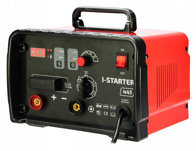 PROSTOWNIK SAMOCHODOWY Z ROZRUCHEM I-STARTER 441 IDEAL 230V Z PRZEWODAMI Model I-Starter 441
