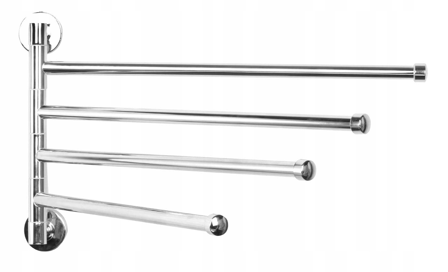 Věšák na ručníky, pohyblivý, 4 úrovně, stříbrný