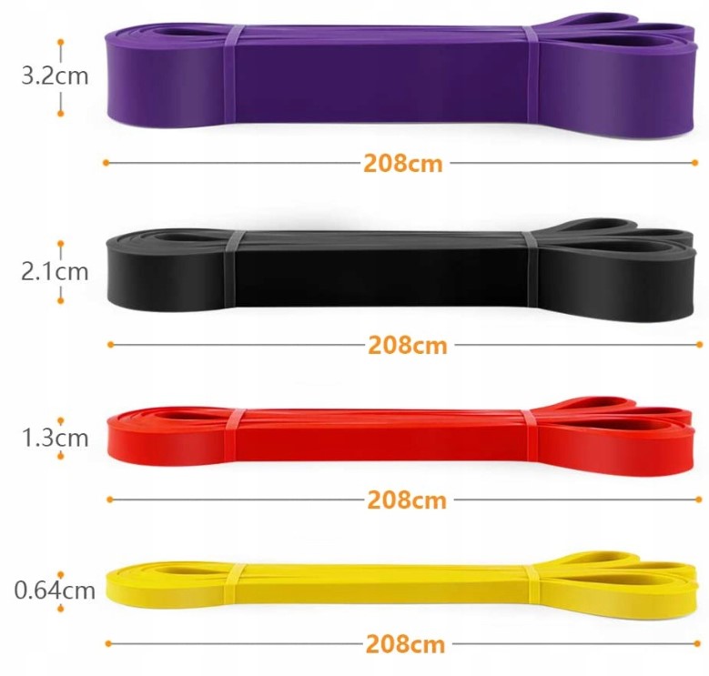 GUMY DO ĆWICZEŃ OPOROWE- ZESTAW 4 SZT DŁUGIE GUMY OPOROWE EAN (GTIN) 5586751321