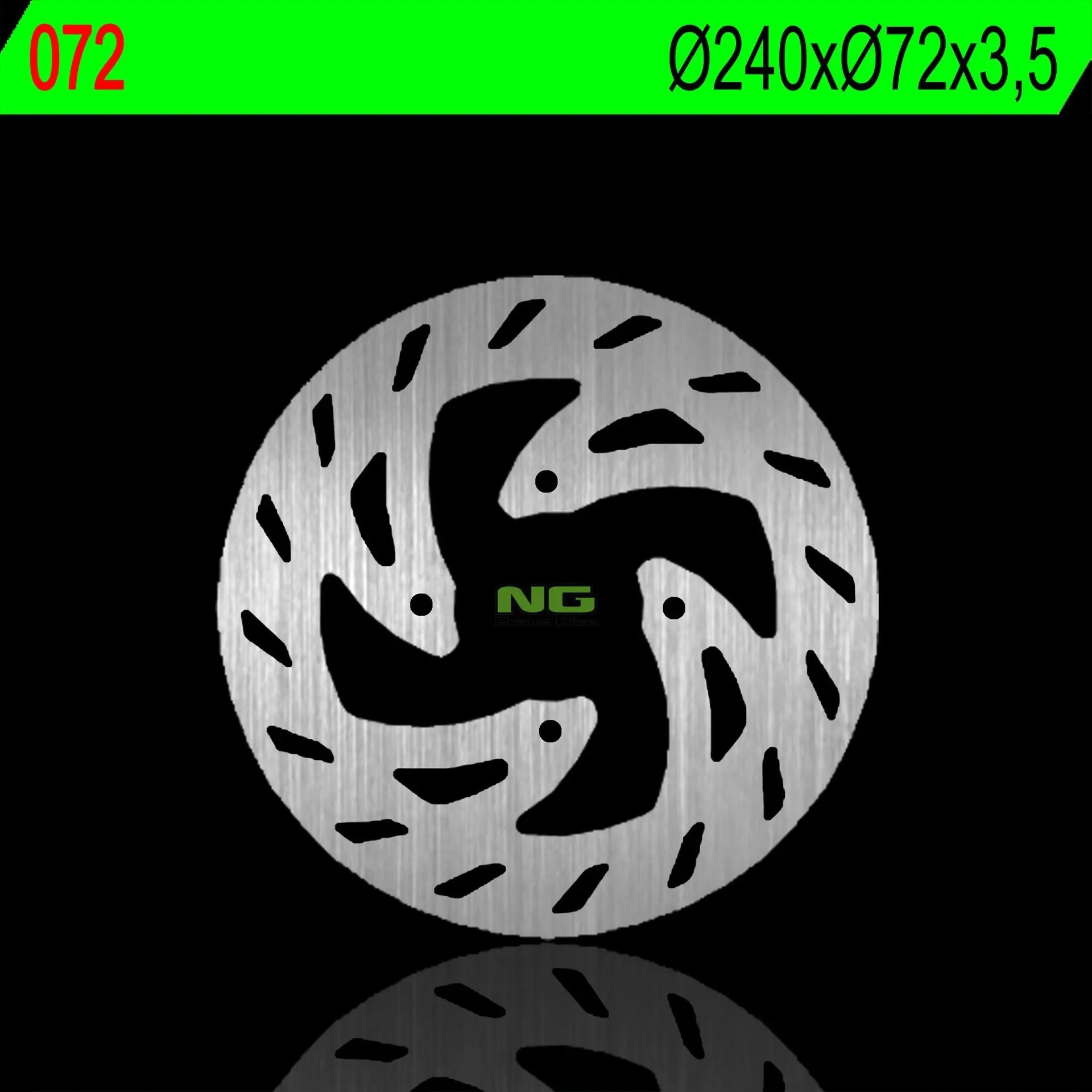 Predný brzdový kotúč NG072 (240X72X3,5) (4X6,5 mm)
