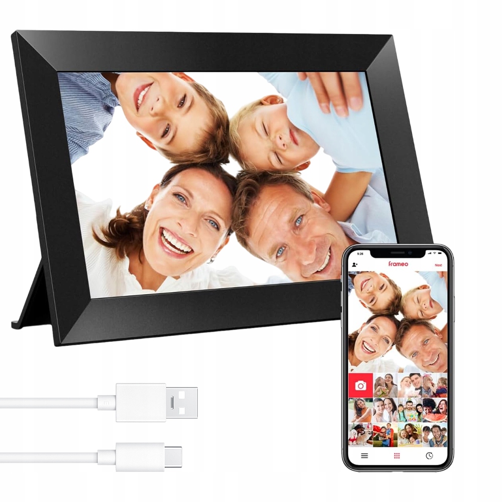 Digitální Rámeček 10.1" 1280*800 Dotykový Na Fotografie 32GB Frameo Wifi Rámeček