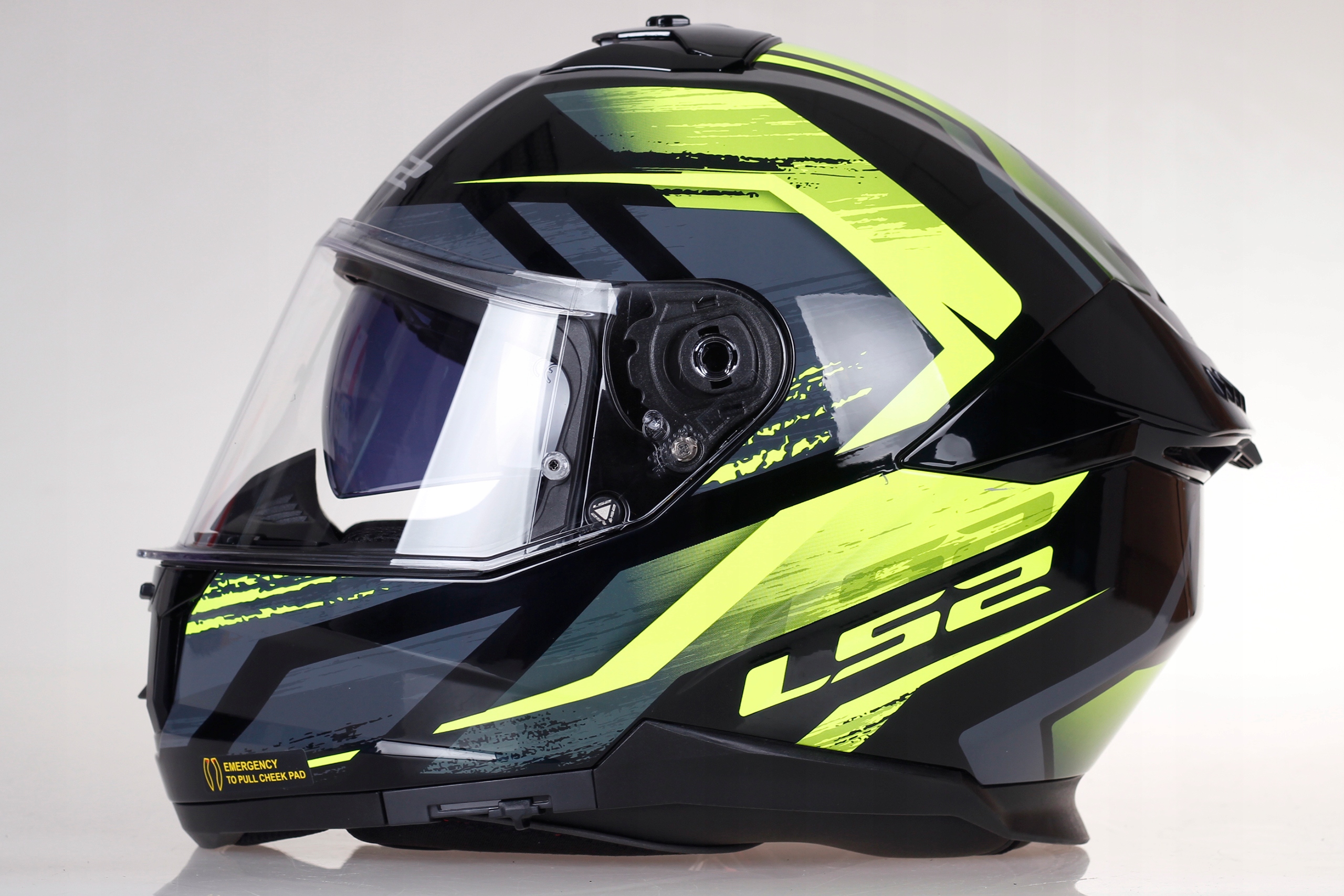 KASK MOTOCYKLOWY LS2 FF808 STREAM II system Pinlock FURY FLUO Rozmiar M