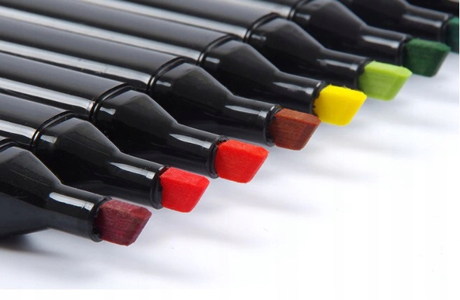 MARKERY ALKOHOLOWE DWUSTRONNE FLAMASTRY MAZAKI PISAKI ZESTAW 80 SZT+ TORBA Marka inna