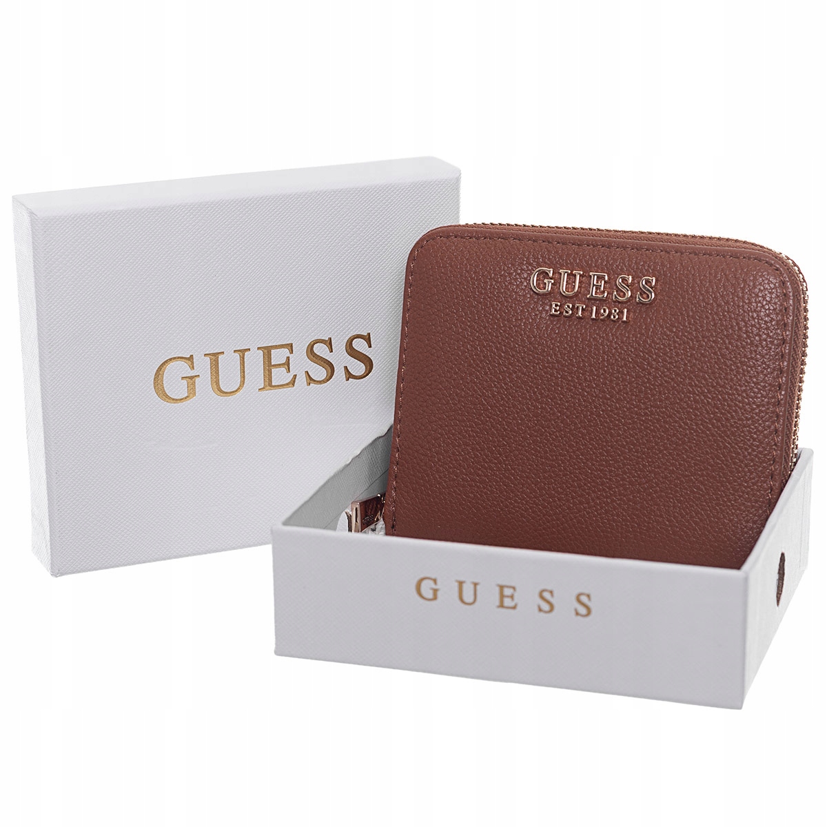 Guess Gregoria Slg Small Zip, Hnědá