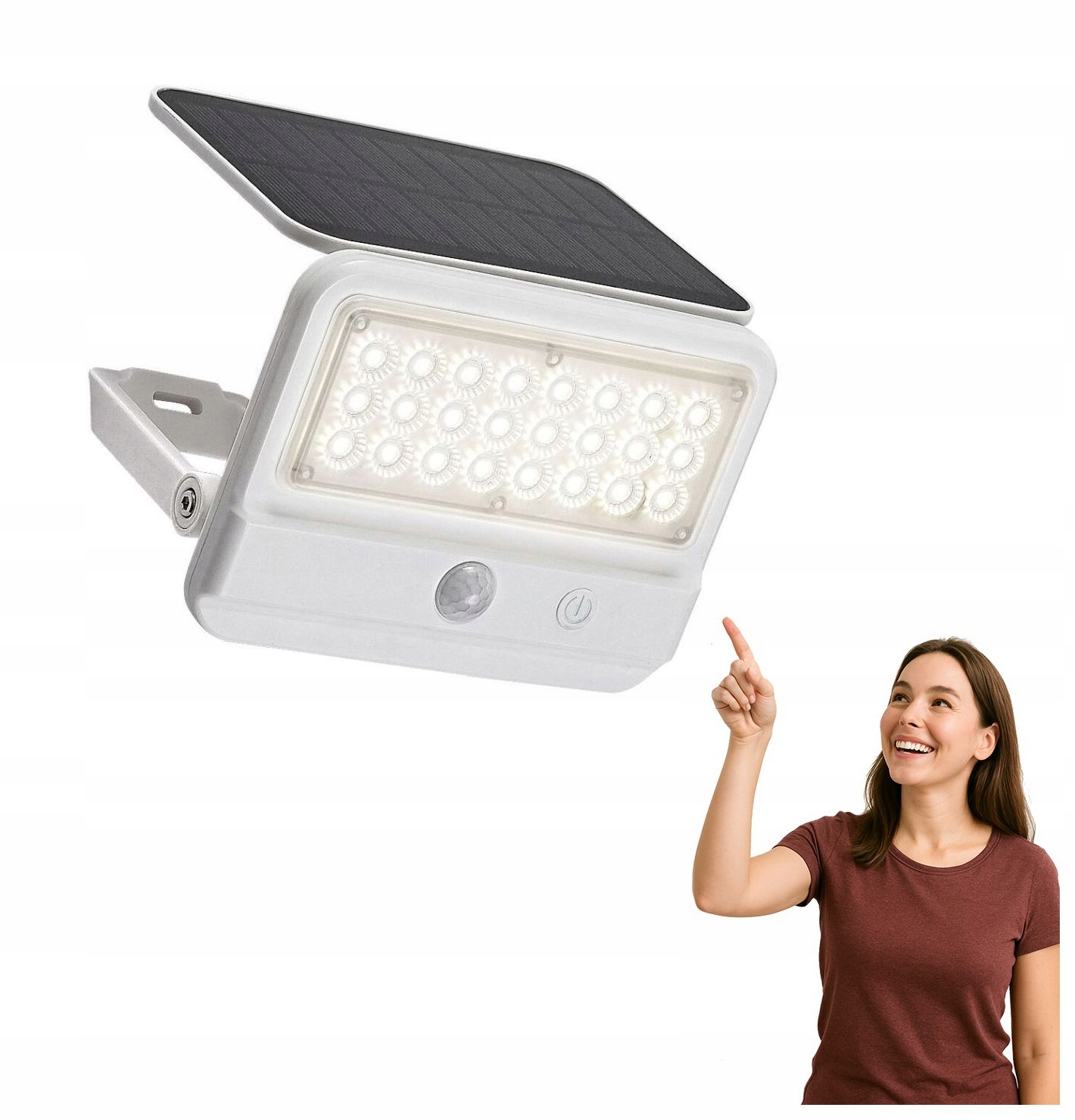 Solární zářič s Led senzorem 7W Flaxton 77090 Rabalux