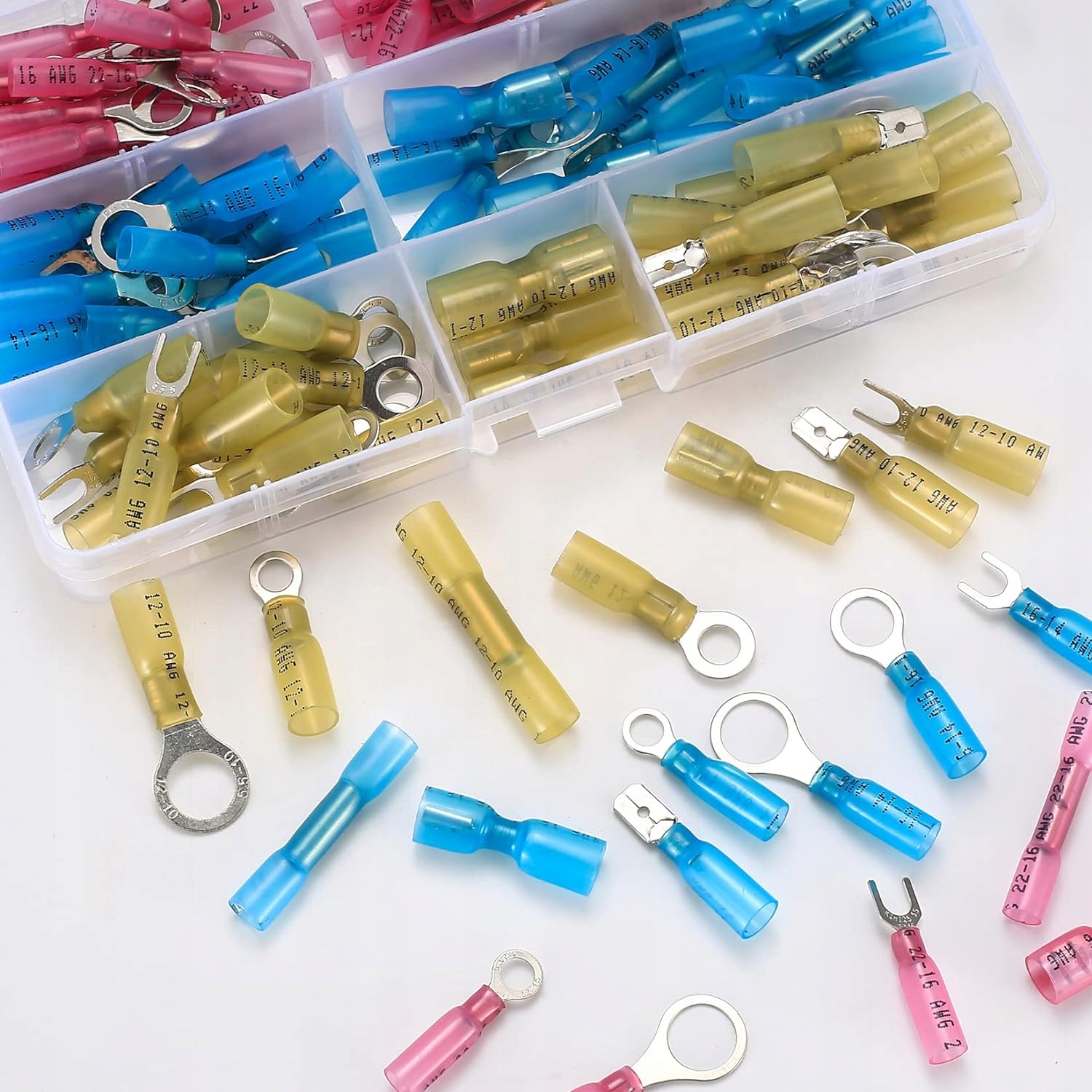 ZESTAW KONEKTORÓW KONETORY TERMOKURCZLIWE 88 SZTUK ZŁĄCZEK Marka Falcon