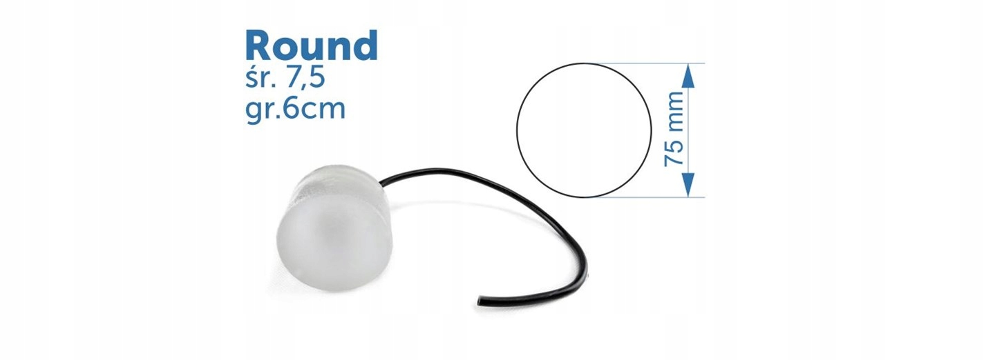 14x Świecąca Kostka Brukowa LED Koło 75x55 mm BZ Jasność 200 lm