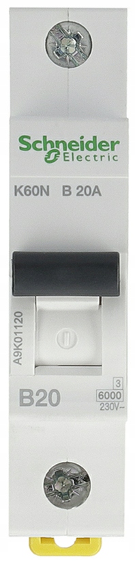 

Wyłącznik nadprądow Schneider A9K01120 K60N-B20-1