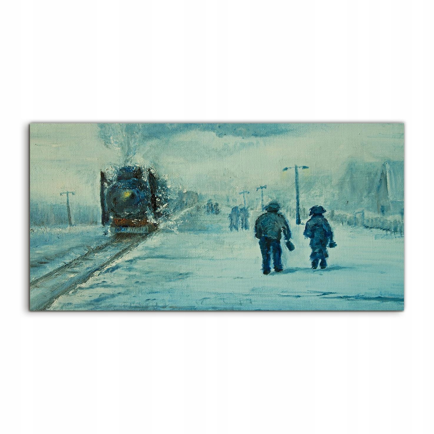 

Obraz akrylowy 140x70 ścienny Pociąg Zima Stacja