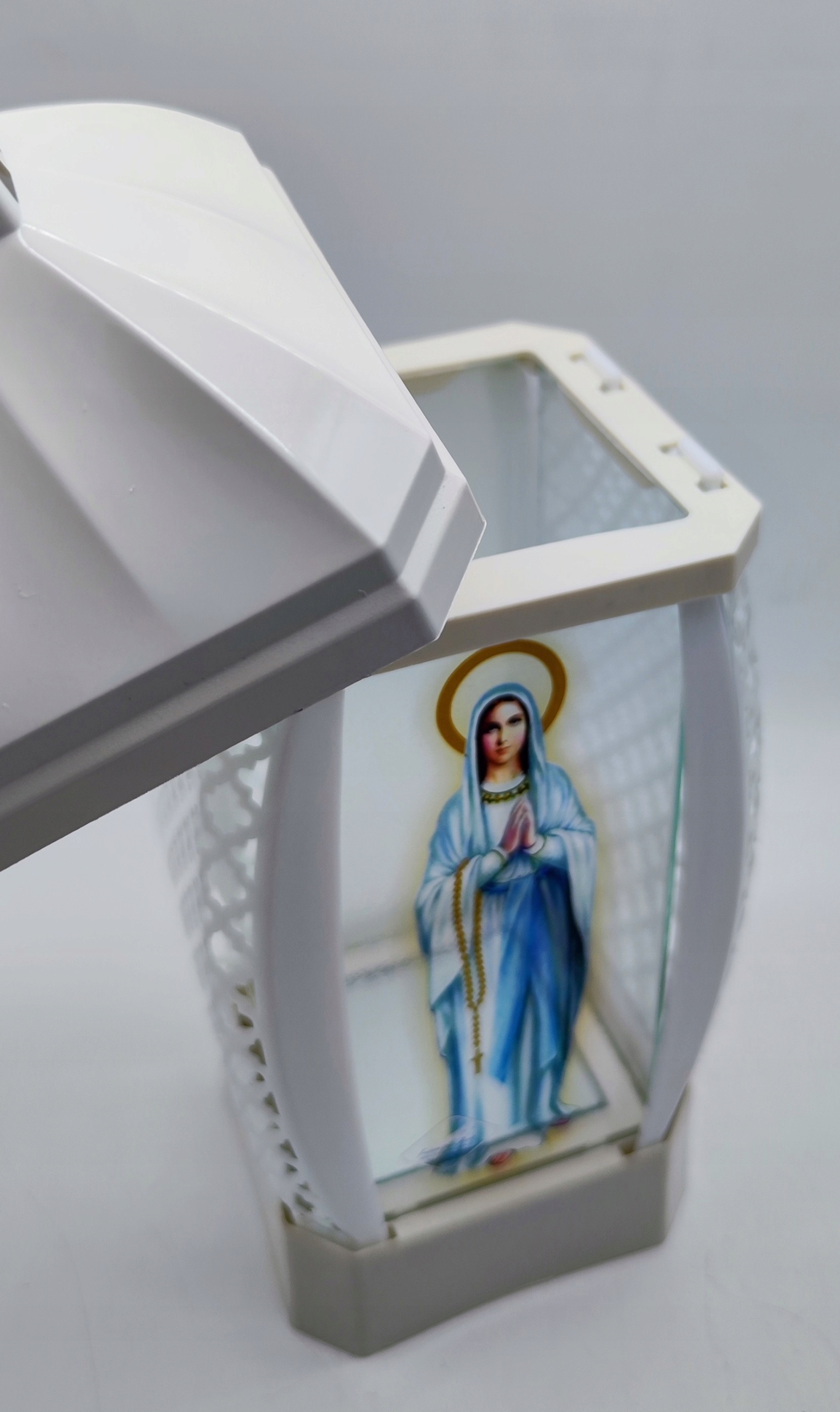 LAMPION GLAMOUR KAPLICZKA MAŁA / BIAŁA -MARYJKA / 1 SZTUKA Typ inny