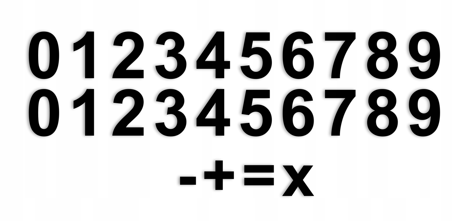 Cyfry magnetyczne duże 10cm na tablice / lodówkę czarne EAN (GTIN) 5905846456538