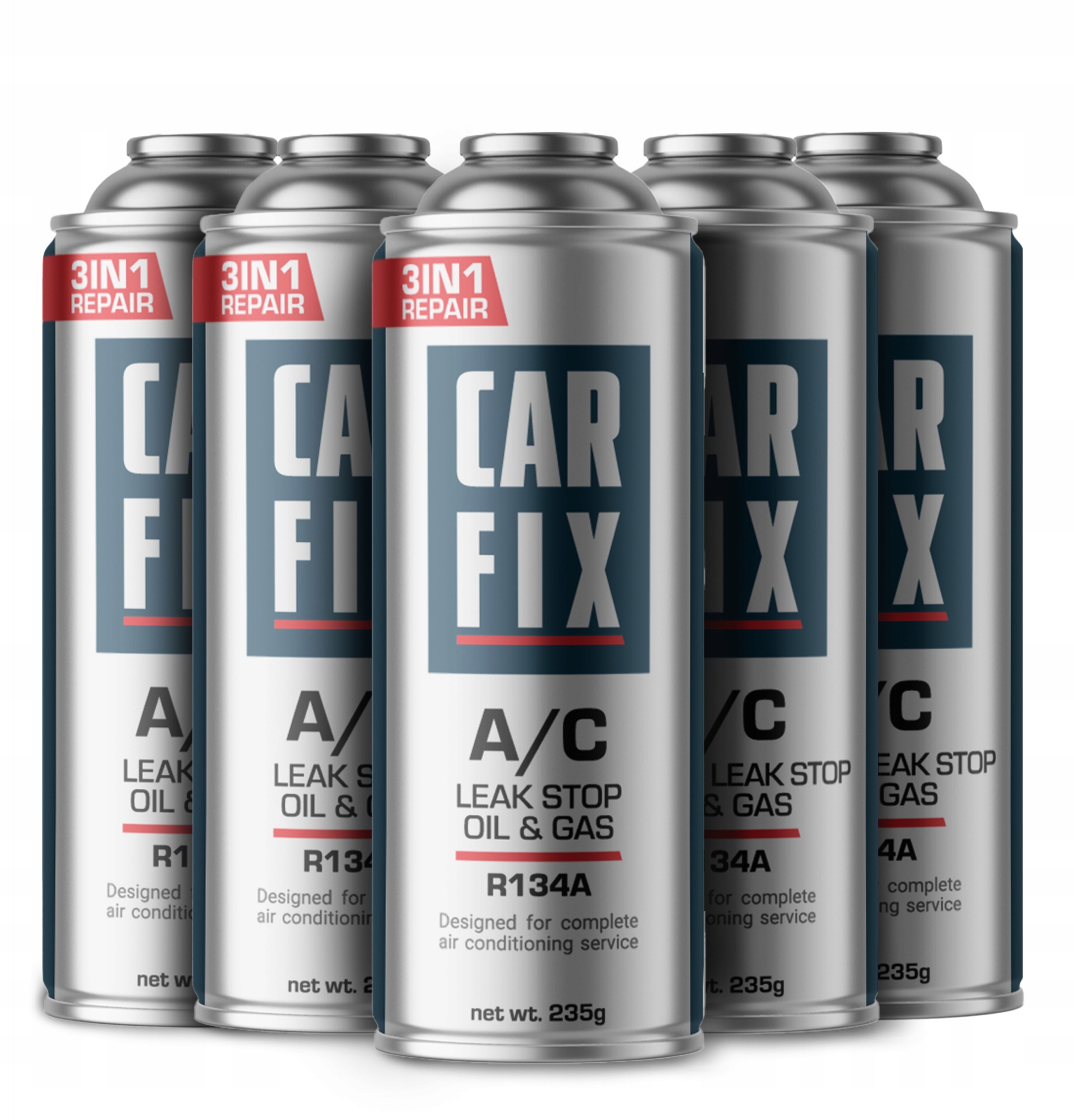 Carfix 3v1 – 5 x Chladicí Médium Plyn Pro Klimatizaci Do Auta R134A