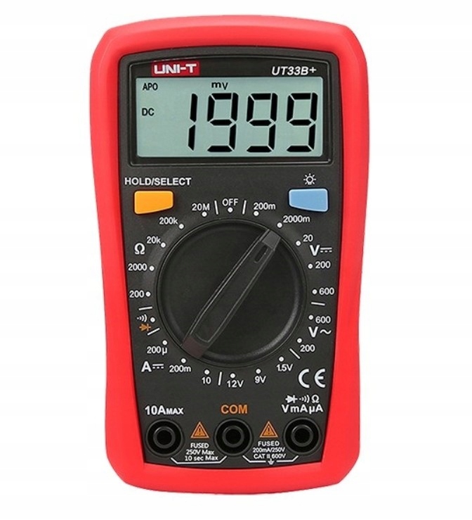 MIERNIK MULTIMETR UT33B+ UNI-T TEST BATERII NOWY