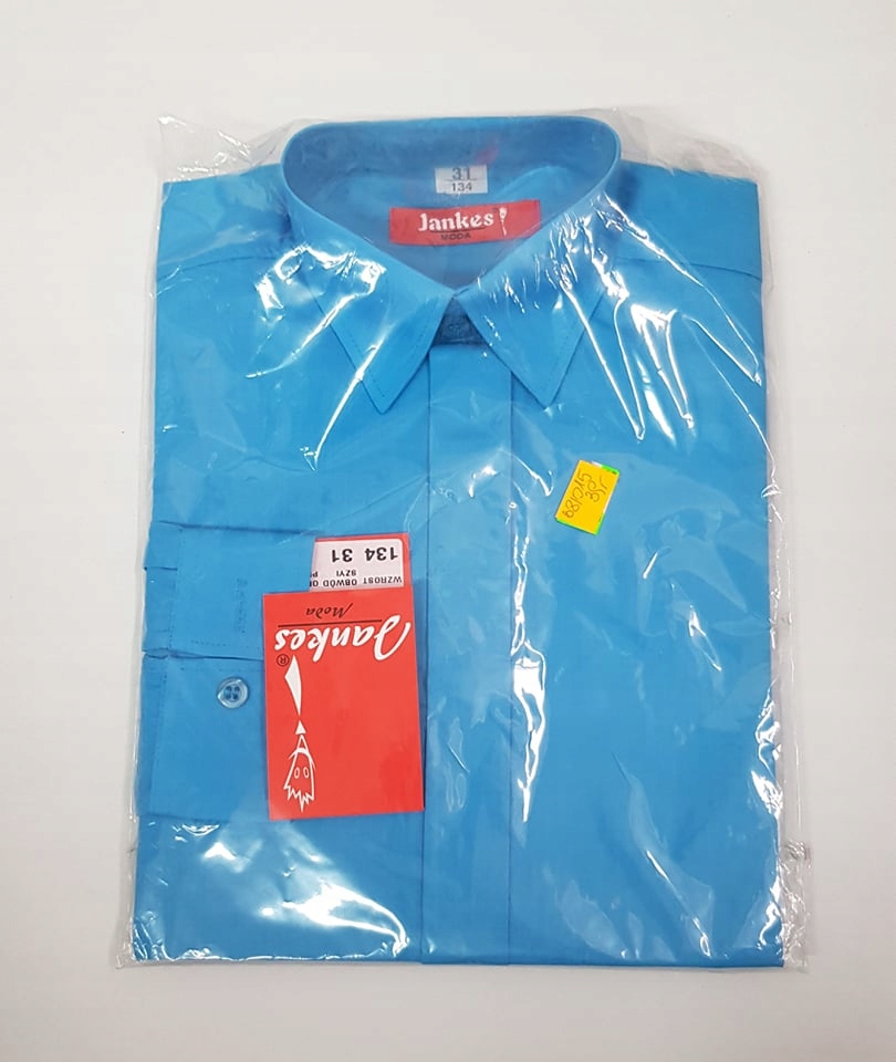 KOSZULA DŁUGI RĘKAW JANKES R. 134, 140 NIEBIESKA