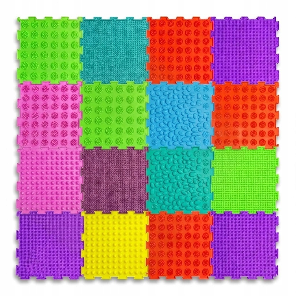 Ścieżka Ortopedyczna 16 szt Dla Dzieci Puzzle Mata Sensoryczna Masaż Stóp